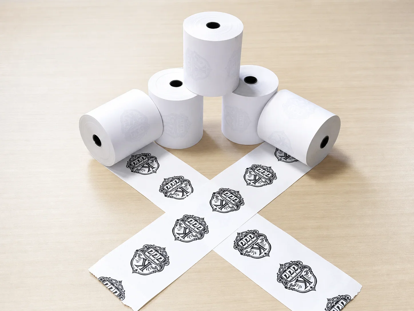 Back print thermal paper rolls by Zhixin Paper